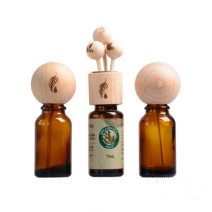 Diffusore in legno <span class=keywords><strong>di</strong></span> <span class=keywords><strong>faggio</strong></span> lucido top cappello rotondo con disegno foglia Laser - Product Image 5