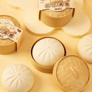 Pelota Antiestrés Realista con Forma de Panecillo de Cerdo Char Siu Bao BBQ, Juguete Sensorial para Niños y Adultos, para la Oficina - Product Image 2