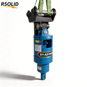 Rsoliddiesel Foreuse hydraulique BY-AD1000 BY-AD80, accessoire de forage pour excavatrice, pour trous de pilotage de pieux solaires et trous de pieux - Product Image 1