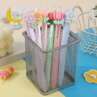 Stylo gel fleuri 0,5 mm, style mignon kawaii, encre noire, pour étudiants, cadeau, prix