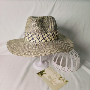 Custom Logo Panama <b>Hat</b> Unisex Toquilla <b>Straw</b> Beach Sun Protection Wide Brim Hand Embroidery Adult Summer <b>Hat</b> - Product Image 3