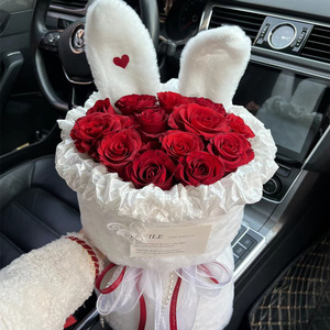 Bouquet di fiori eterni di garofani festa della mamma ogni amore nuovo prodotto conservato rosa capodanno confezione regalo personalizzata 8kg - Product Image 6