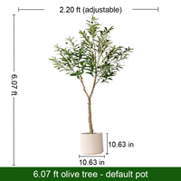 Grand arbre d'olivier artificiel réaliste suspendu, fait main, résistant aux UV, écologique, ignifuge, moderne, pour intérieur