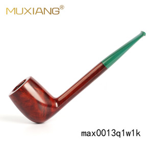 Bent Tobacco Pipe Briar Sandalwood Long Handle Handcrafted Smoking Pipe - Product Image 4