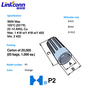 ขั้วต่อสายเกลียวสปริงเหล็กแบบ P2ขั้วไฟฟ้าตัวนำทองแดงไฟฟ้าบล็อกขั้วต่อสายไฟ PA66อุตสาหกรรมแสงสว่าง - Product Image 4