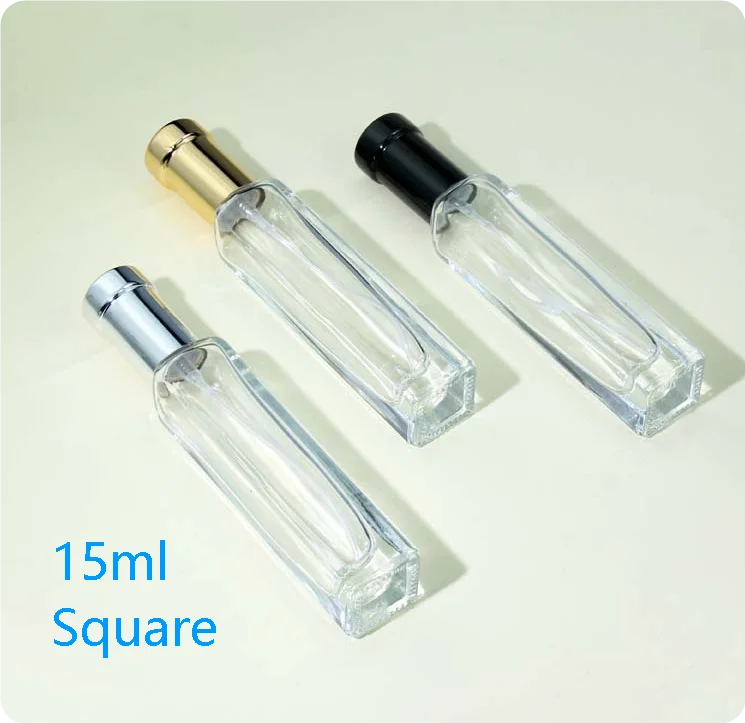 rectangle glass bottle 5 and 15 ml
