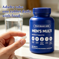 Comprimés multivitaminés et multiminéraux pour hommes, marque privée OEM ODM, 200 unités, complément alimentaire personnalisé