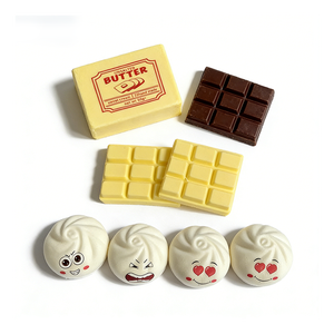 Pack de jouets anti-stress réalistes en mousse PU à montée lente, en forme de collation (beurre, chocolat, pain, boulette), pour apaisement et stimulation sensorielle - Product Image 6