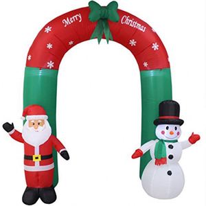 Arche gonflable de Noël spéciale avec LED, 2,4 m, en polyester, pour décorations de bonhommes de neige et accessoires de maison/lieux événementiels – Fournisseur Distributeur - Product Image 1