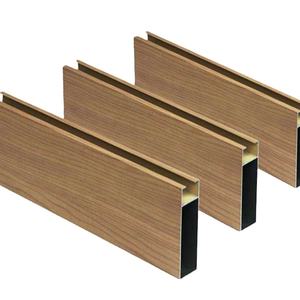 Profils en <span class=keywords><strong>aluminium</strong></span> aspect bois, lambris décoratifs pour revêtement mural intérieur, pour mur-rideau - Product Image 4