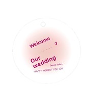 Carte suspendue en papier d'art pour cadeau de mariage ou de fiançailles, sachet d'emballage pour bonbons, boîte de bénédiction, impression de logo personnalisable