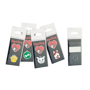 Placa de Identificación para Mascotas, Pequeña, con Huella de Pata Verde, de Metal - Product Image 2
