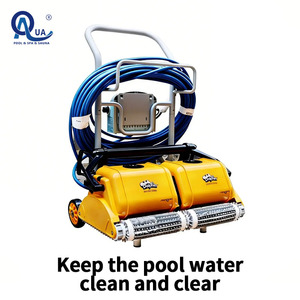 Robot Limpiafondos Automático AQUA con Batería Recargable y Cuerpo de Plástico Amarillo para Piscinas - Product Image 6