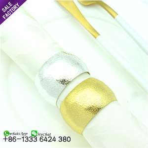 Anneaux de serviette en gros, fil rond en métal argenté, or, or rose, décoration, boucle de serviette pour sangle - Product Image 6