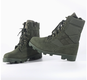 TSB910 Olive Green Panama Jungle forest cow leather suede tactical <b>boots</b> <b>hiking</b> mountain training men <b>boots</b> shoes - Product Image 1
