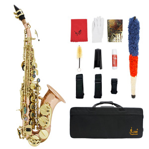 SLADE Instruments de musique en bronze professionnel en gros Saxophone soprano de haute qualité en or rose avec accessoires - Product Image 1