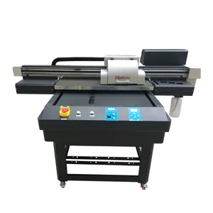 UV Flatbed 9060 6090 Printer Uv Dtf Printer Uv Folie Drukmachine Met Xp600/Tx800 Printkop