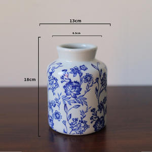 Traditional Chinese Style Blue and White Ceramic Flower <strong>Vase</strong> Modern Design <strong>for</strong> Hotel Home or Office Decor Porcelain <strong>Vase</strong> - Product Image 6