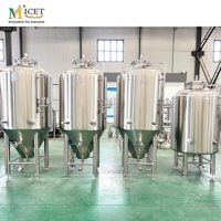 MICET 300L 400L 500L Fermenteurs à bière coniques en acier inoxydable, cuve de fermentation à enveloppe, unité de fermentation sous pression, Unitank CCT