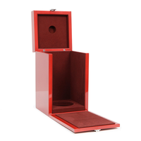 Cajas de vino de madera lacada biodegradable elegante con revestimiento UV laminado mate grabado directo del fabricante para whisky