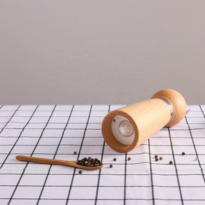 Thiết Kế Mới Hình Dạng Cao Cấp Quà Tặng Của Nhãn Hiệu Gỗ Sồi Cơ Thể Và Jar Gốm Lõi Gia Vị Máy Xay Và Muối Tiêu Mill - Product Image 4