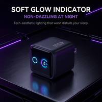 Chargeur numérique 45W au nitrure de gallium avec affichage, prise UE/US/UK, bloc de charge rapide PD Type-C pour MacBook, iPhone, Android – Vente en gros