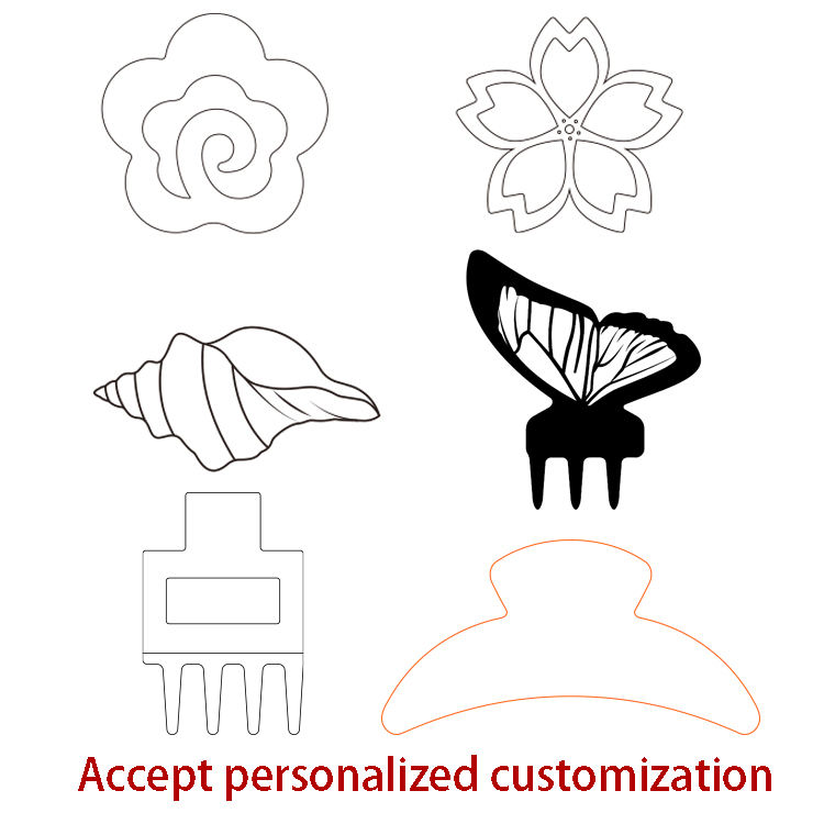 CANYUAN Personalized Customization Hot Selling Hedgehog Acetate Custom Hair Clip Unique Custom Three-color Hair Claw Wholesale