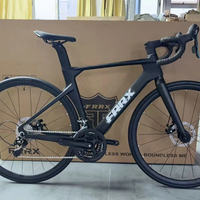 Vélo tout-terrain en carbone léger FRRX 2*8 avec freins à disque hydrauliques, fourche en aluminium AL6061-T6, roues en aluminium double couche, vélo d'aventure