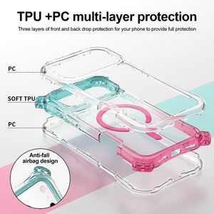 <span class=keywords><strong>Coque</strong></span> hybride anti-chute aux couleurs dégradées arc-en-ciel pour <span class=keywords><strong>iPhone</strong></span> 17 Pro Max 16 15 Plus 14 avec trou pour dragonne - Product Image 2