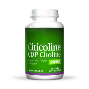 Suppléments de vitamines de choline Capsules de choline Citicoline 250 mg Capsules de rappel cérébral Soutient la santé du cerveau - Product Image 1