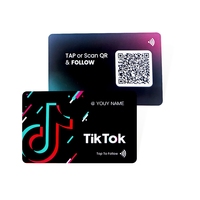 13.56Mhz NFC RFID carte de visite 215 puce PVC taille standard partage de médias sociaux Google Review TikTok