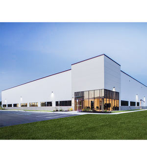 ورشة عمل مسبقة الصنع بهيكل فولاذي على الطراز الصناعي، مستودع، حظيرة، صالة عرض، مبنى سوبر ماركت، تصميم مركز تجاري حديث - Product Image 1