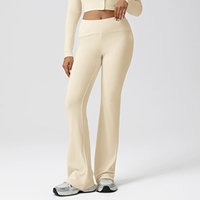 Leggings de sport pour femmes, taille haute, pliés sur le devant, effet push-up des hanches, drapé, pour la danse et l'entraînement