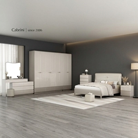 Ensemble de meubles de chambre à coucher personnalisés de luxe avec cadre en bois, design italien moderne, lit king size pour hôtel et usage domestique