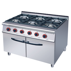 ช่วงก๊าซ4-Bunner เชิงพาณิชย์ที่หรูหราพร้อมเตาอบแก๊สและตู้จับสแตนเลส - Product Image 6