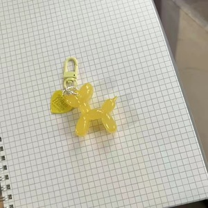 Dễ thương thạch Bóng chó thiết kế Keychain Key chủ Nhẫn túi quyến rũ phụ kiện cho xe hơi Ví Ba lô - Product Image 5