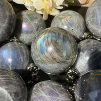Vente en gros de sphères de labradorite en cristal naturel poli de haute qualité pour ornement