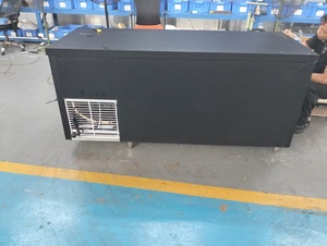 Mesa de Trabajo Refrigerada de Color Negro <span class=keywords><strong>para</strong></span> Hotel, Restaurante, <span class=keywords><strong>Cocina</strong></span>, con Descongelación Automática, Revestimiento Higiénico, Refrigerador Comercial - Product Image 4