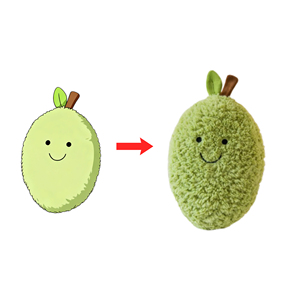 ตุ๊กตาผลไม้เลมอนสีเขียวราคาถูก ออกแบบเองได้ ตุ๊กตาผักดองนุ่มนิ่มน่ารักและตลก - Product Image 1