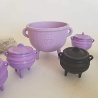 Mini pot de sorcière personnalisé avec 3 pieds - Décoration d'autel, pots à bougies