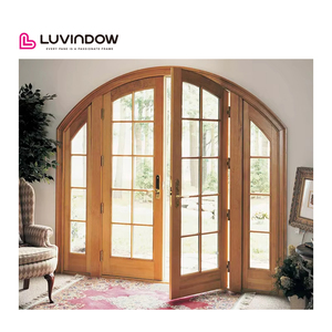 الحرارية كسر زجاج مقسى مزدوج السفلى المسار الألومنيوم 48 بوصة الخارجي أبواب فرنسية بابية باب زجاجي - Product Image 4