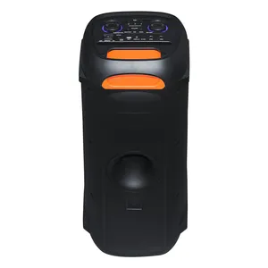 Alto-falante portátil sem fio BT Big Partybox 50w para festas com controle remoto de baixo e karaokê com potência de áudio
