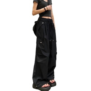 Pantalones de cintura alta para mujer, pantalones de escalada con carga multibolsillo, pantalones deportivos de pierna ancha - Product Image 6