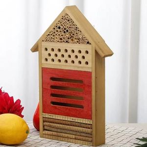 Casa para Insectos de Madera de Paulownia, Adorno Colgante para Jardín Exterior, Rectangular, Acabado Natural - Product Image 2