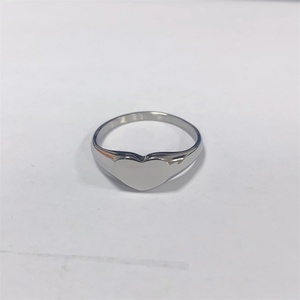 30% off Dainty Wedding Jewelry Waterproof Stainless Steel Signet <b>Ring</b> Custom Engraved <b>Blank</b> Gold Heart <b>Rings</b> for Women - Product Image 5