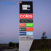 Fábrica personalizada de aluminio Wayfinding Gateway Signage Werbepylon Pylon Sign Custom Outdoor Iluminado Led Pylon Signs