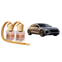 Décoration intérieure de voiture personnalisée, couvercle en bois, diffuseur d'air pour voiture 8 ml, huile essentielle longue durée, parfum suspendu pour voiture, pendentif parfumé