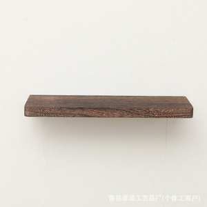 Wooden Wall Mounted <b>Shelf</b> Single Layer Rectangle Storage <b>Rack</b> For Living Room Kitchen Organization Display - Product Image 2