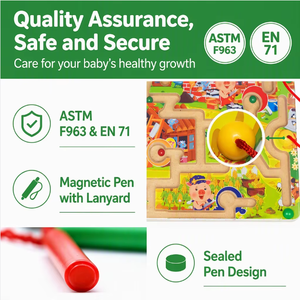 Giocattoli magnetici per bambini, labirinto <span class=keywords><strong>Montessori</strong></span>, attività educative per la prima infanzia, sviluppo intellettuale. - Product Image 3