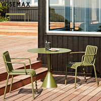 WISEMAX FURNITURE Ensemble de table en métal simple pour cour nordique et extérieur pour restaurant, hôtel et patio.